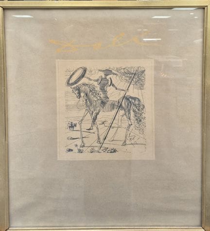 萨尔瓦多·达利（1904-1989）
《唐吉诃德》
装裱版画
67.5×47.5 厘米
（有痕迹）