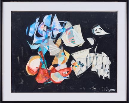 皮埃尔-德-贝鲁塔（1914-2004）
构图 
纸面水粉和水彩画，右下方有签名和年代 92 
观看