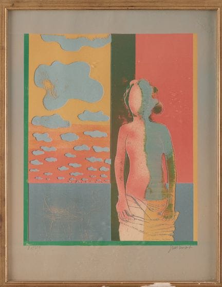 保罗·吉拉曼（1926-
《日落》
签名版石版画，编号21/250
66.5×51.5 厘米
（有污