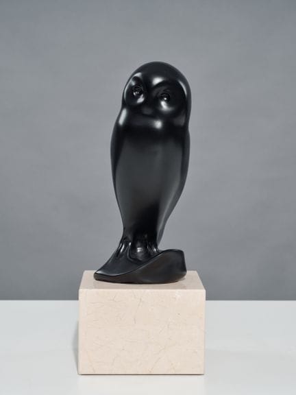 取材于弗朗索瓦-庞蓬（1855-1933 年）
"大猫头鹰
黑色铜绿失蜡青铜打样，有签名和编号 XV