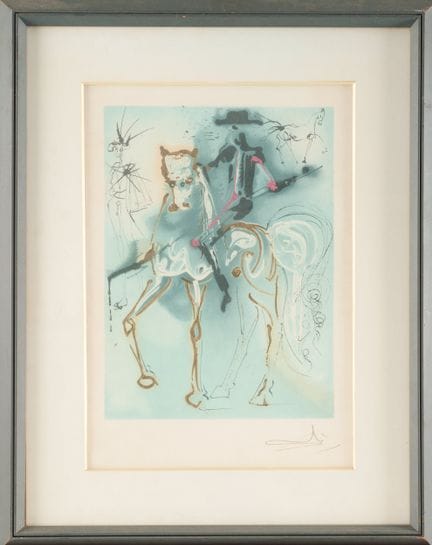 萨尔瓦多·达利（1904-1989）
《斗牛士》
彩色石版画，版画右下角有签名。
画面尺寸：50 x