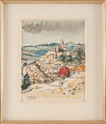 伊夫·布雷耶（Yves BRAYER，1907-1990）
《天堂之弦》
纸本水彩画，左下角签名，附
