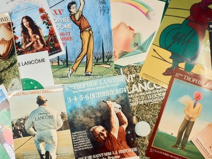 一套 36 幅圣诺拉布列塔什兰蔻高尔夫奖杯海报
纸质版画，特别是伯纳德-巴菲特（Bernard Bu