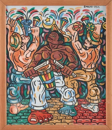 埃米利奥·吉德里亚·维克多（20-21世纪）
《铜管乐队》
布面油画，右上角签名并标注1999年
6