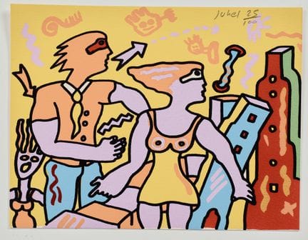 让-吕克·朱埃尔（Jean-Luc JUHEL，1951年出生）
风格化人物 
丙烯与Posca马克