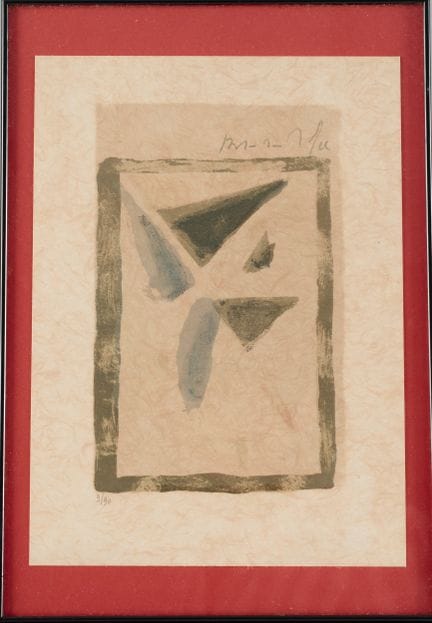 布拉姆·范·维尔德（Bram VAN VELDE，1895-1981）
《几何构图》
日本纸石版画，