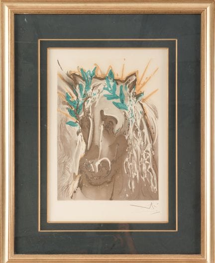 萨尔瓦多·达利（1904-1989）
达利式的马  
彩色石版画，版画右下角有签名。  
乔治·以色