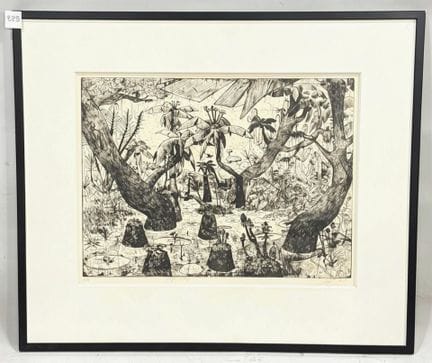 西普里安·沙贝尔？
《乡村——过境》
石版画
右下角签名
右下角标注2003年
左下角标注编号E/A