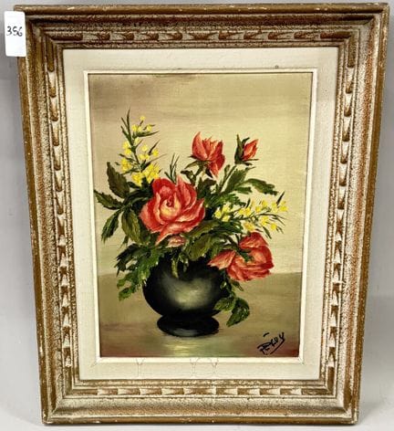佩吉
《玫瑰花束》
布面油画
右下角有签名
高 33 × 宽 24 厘米
(356)