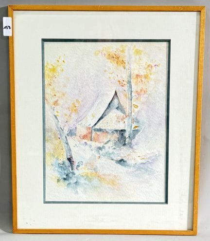L. TROCHARD 
森林中的房子。 
水彩画。 
右下角有签名。 
作于1925年
高37.5
