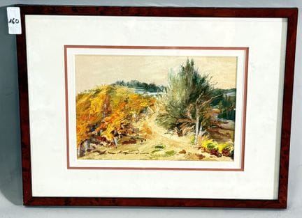 L.M. LANDES
秋日风景
纸本油画
左下角签名
L.M. LANDES 所获奖项载于画作背面