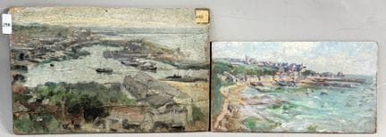 保罗·普雷沃（1879-1961） 

- 《布列塔尼——坎卡勒》
胶合板油画。 
高 35 × 宽