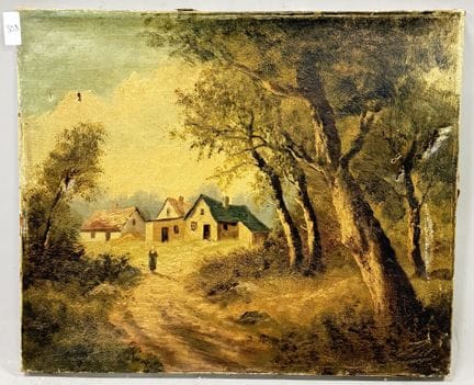 PEN?  
Ländliche Landschaft  
Öl auf Leinwand 
Unt