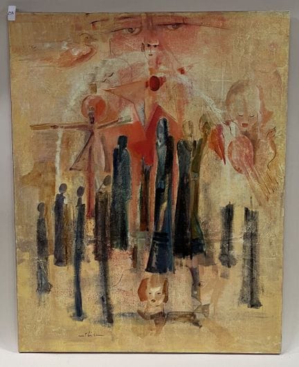 Marie-Thérèse LIRON. 
"Soledad y Gloria》。 
布面油画。 
