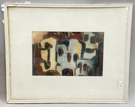埃米尔·梅雷阿努（1903-1991）。
抽象构图
油性铅笔
左下角有签名。
高 34 × 宽 49