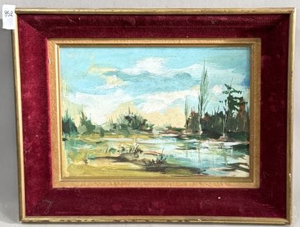 Wüstenlandschaft 
Öl 
H 21 x B 30 cm 
(7521) 
(852