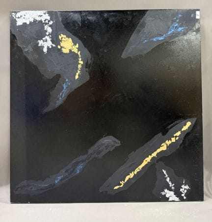 构成 黑金银丙烯
布面油画
高 100 x 宽 100 厘米

参考编号240