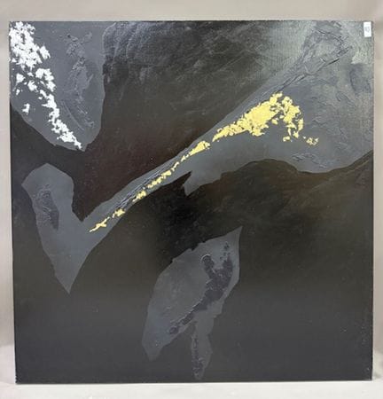 构成 黑金银丙烯
布面油画
高 100 x 宽 100 厘米

参考编号243