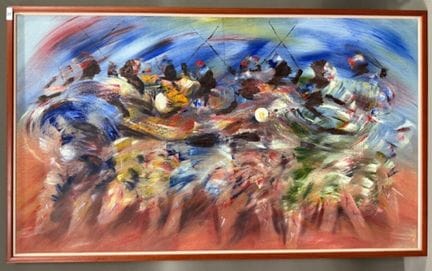 ANIWI - 非洲骑手
布面油画，右下方有签名
高 142 x 宽 80 厘米

参考编号255