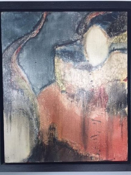 文森特-麦格尼（1963 年） 
蓝色背景上的女人 
布面油画 
右下方有签名 
高 46.5 x 