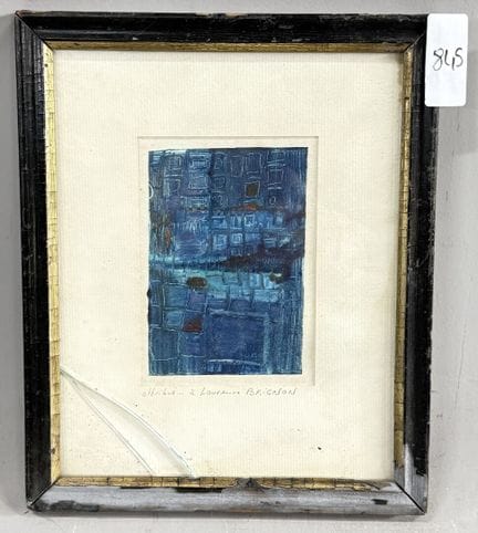 Zugeschrieben an Laurence BRIGNON 
Blau 
Lithograf