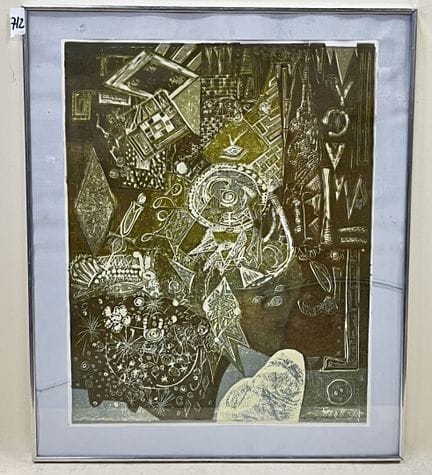 安娜·玛丽安娜·雅戈达 波兰艺术家。
“ELEMELEDUTKI”。
彩色石版画。
背面标注日期：1