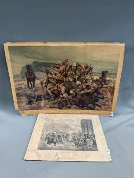 据L.MARIN所作，C.MOTTE绘制
拿破仑进入柏林
石版画
高43 x 宽53.5厘米（含边框
