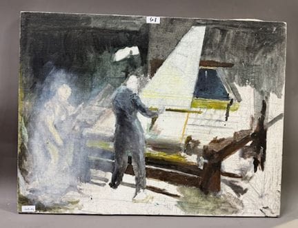 奥利维耶-普雷沃特 - 编织者
未完成的布面油画
高 60 x 宽 80 厘米
(REF 408)