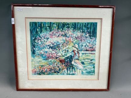 米歇尔 - 阅读的年轻女孩
石版画
右下方有签名，日期为 1986 年
艺术家校样，1986 年
高