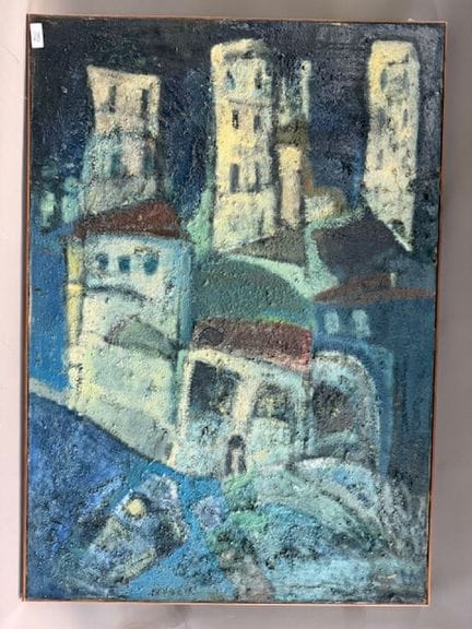 Ula S'LUSARCZYK - 城市构图
93 年
背面有标签和题词
布面油画
高 100 x 