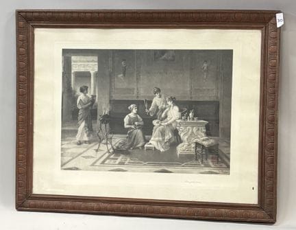 据L.CROSIO（1835-1915）所作
庞贝古城场景
铜版画
编号4311
高44.5×宽57