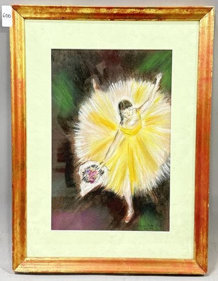 D.P. Según Degas 
Bailarina 
Pastel 
Firmado en la