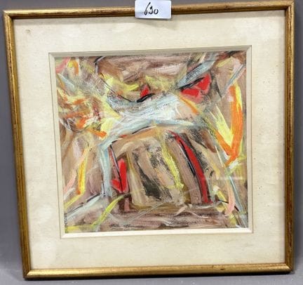 奥托-赫伯特-哈杰克（1927-2005）--纸上水粉画
高 21 x 宽 21 厘米
(REF 6