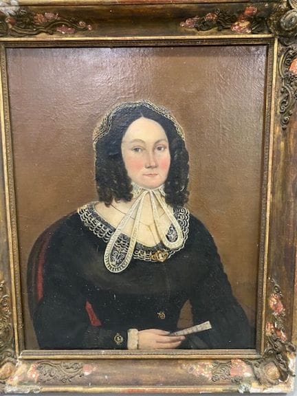 J·巴尔科
一男一女的肖像画
镶嵌在凹凸不平的镀金灰泥画框中
已重新装裱
高 73 × 宽 60 厘