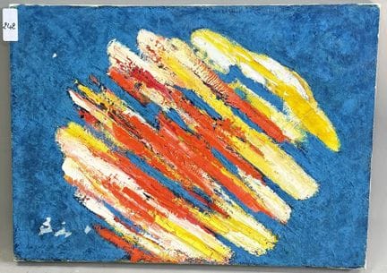 罗杰·阿尔让通（1908-1990）
《一颗星的诞生》
布面油画
背面签名
高 46 × 宽 33 