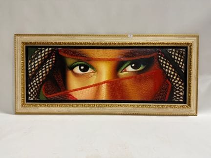 KAMPANAJOT - 撒哈拉妇女肖像
布面油画，右下方有签名
高 50 x 宽 150 厘米
镀