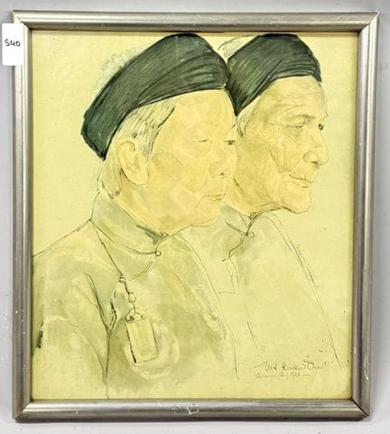 玛丽·安托瓦内特·布拉尔-德韦（1890-1970） 
“奥曼（Hui）” 
是素描还是印刷版画？
