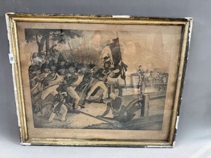 《穿越阿尔科尔桥》
巴黎加莱出版社，玛丽·斯图尔特街
版画
（有少量褐斑和污渍）
高 54 × 宽 