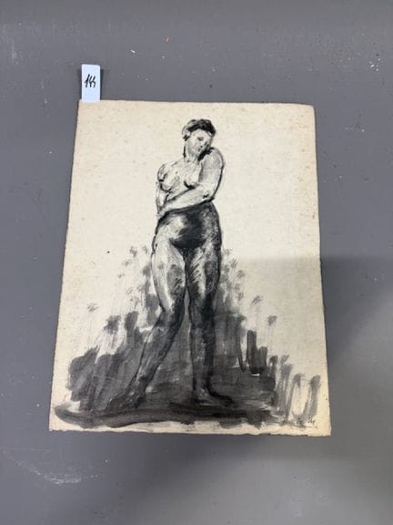 BERTTE Martine - 裸体女子
印度水墨画
高 32 x 宽 25 厘米
(ref 75