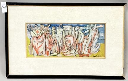 尼西姆 
人物画 
油画
右下角签名  
右下角标注“41” 
高 12.5 × 宽 29.5 厘米