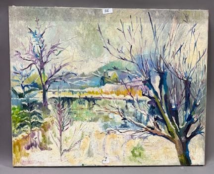 米歇尔-贝尔纳 - 雪中风景
布面油画
右下方有签名
高 65 x 宽 82 厘米
(REF 516