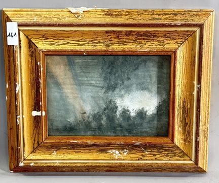J. LUPINI 
风景画
铅笔与水粉画。 
左下角有签名。 
高 15.5 × 宽 22.5 厘