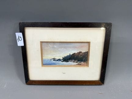 盖尔-阿龙 - 海边风光
纸上水粉画，左下方有签名
高 8 x 宽 15 厘米
编号169