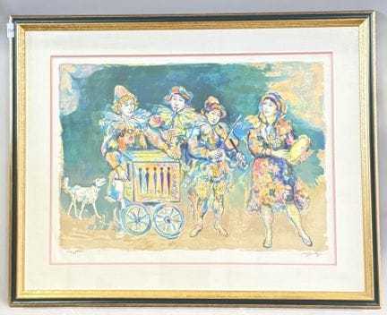 沃尔特·斯皮策（1927-2021）
《年轻的音乐家们》
彩色石版画
右下角签名
编号 67/175