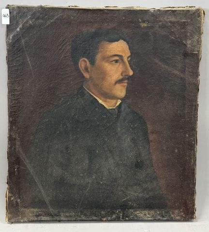 19世纪法国画派
男子肖像
布面油画
高59×宽52厘米
(443)