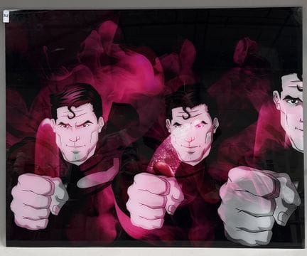 佩吉·梅拉 
《超人》 
铝基迪邦板与有机玻璃，装裱于画框上 
背面签名 
编号 2/3
背面标注2