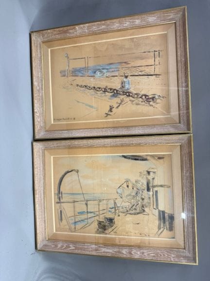 PHILIPPE DAUCHEZ (1900- 1984) - Deux vues de pont 