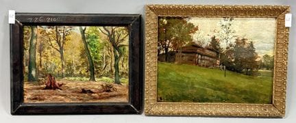 A. BUTIERI
田园风光。 
木板油画。 
左下角签名。 
高 27 × 37 厘米。 

随