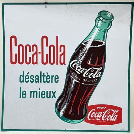 AUTOMOBILIA
Une plaque publicitaire en métal COCA 