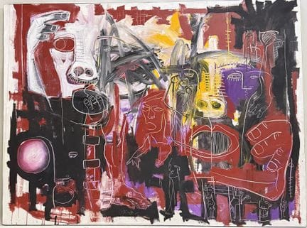 朱利安·马里内蒂（1967-） 
《Bocca Entree》 
布面油画 
画面底部中央签名 
背